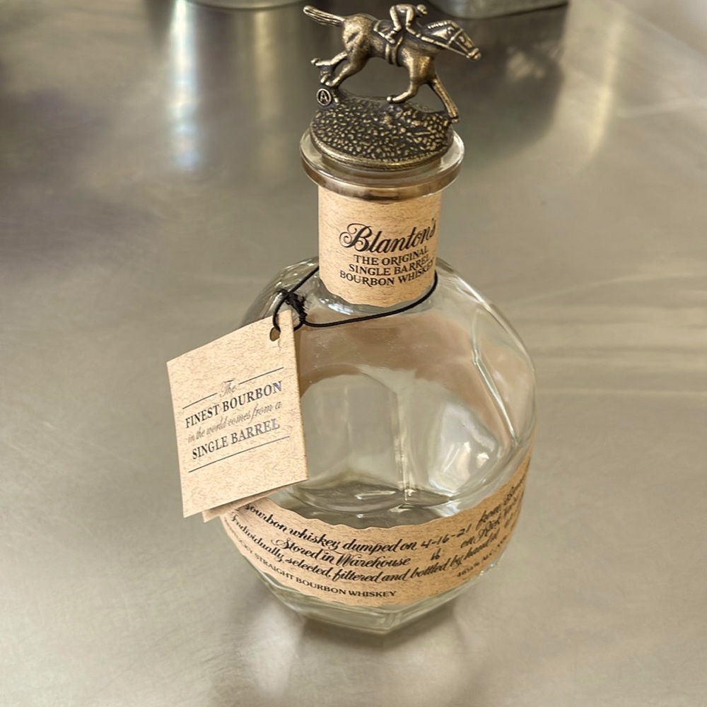 Blantons ‘A’ empty bottle